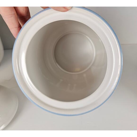 Chantilly Fleur de Lune Japan Stoneware Canister Set of 2 Floral Kitchen Vintage - Picture 5 of 12